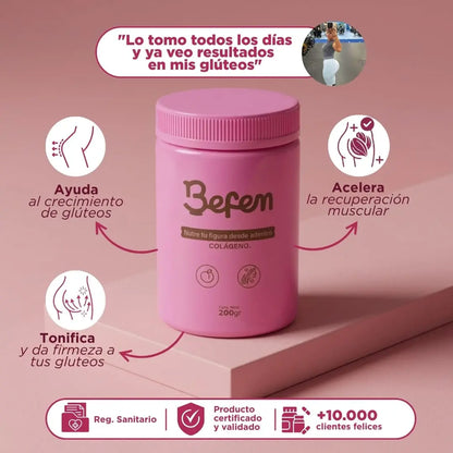 Colágeno natural para el aumento de Glúteos